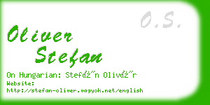 oliver stefan business card